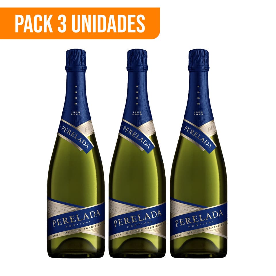 Cava Perelada Festival Edición Centenario 750 ml – Pack 3 unidades