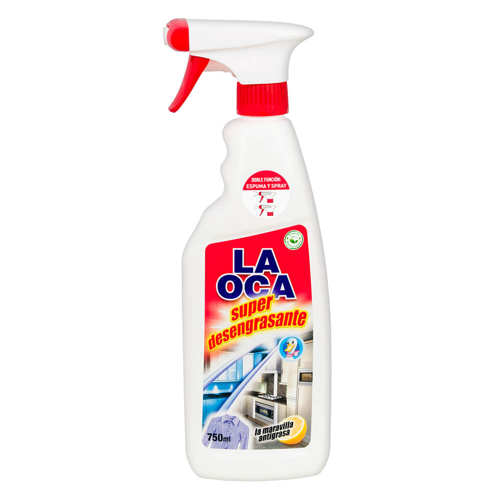 Super Desengrasante LA OCA frasco con pistola 750 ml