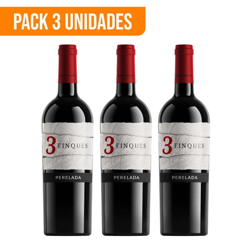 Vino tinto Perelada 3 Finques crianza 750 ml – Pack 3 unidades